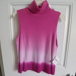 Pink ombre  sleeveless turtle neck Medium Joseph A